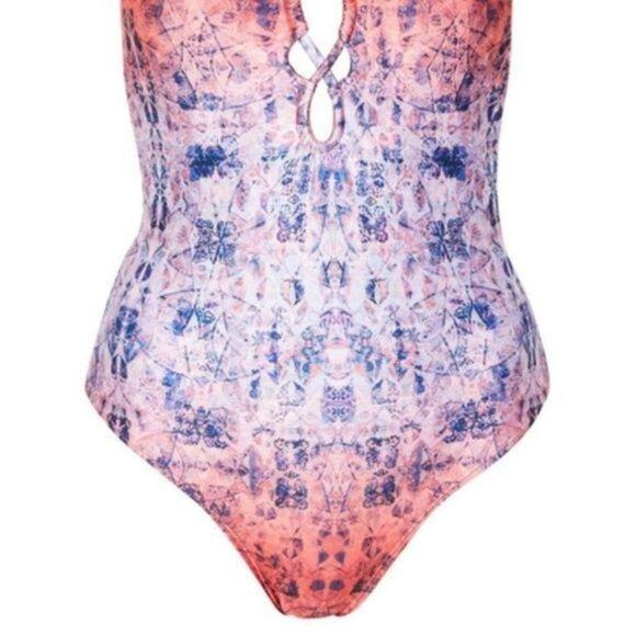 NWOT TopShop Ombré Geo One-Piece Swimsuit Sz 8 - Picture 5 of 9